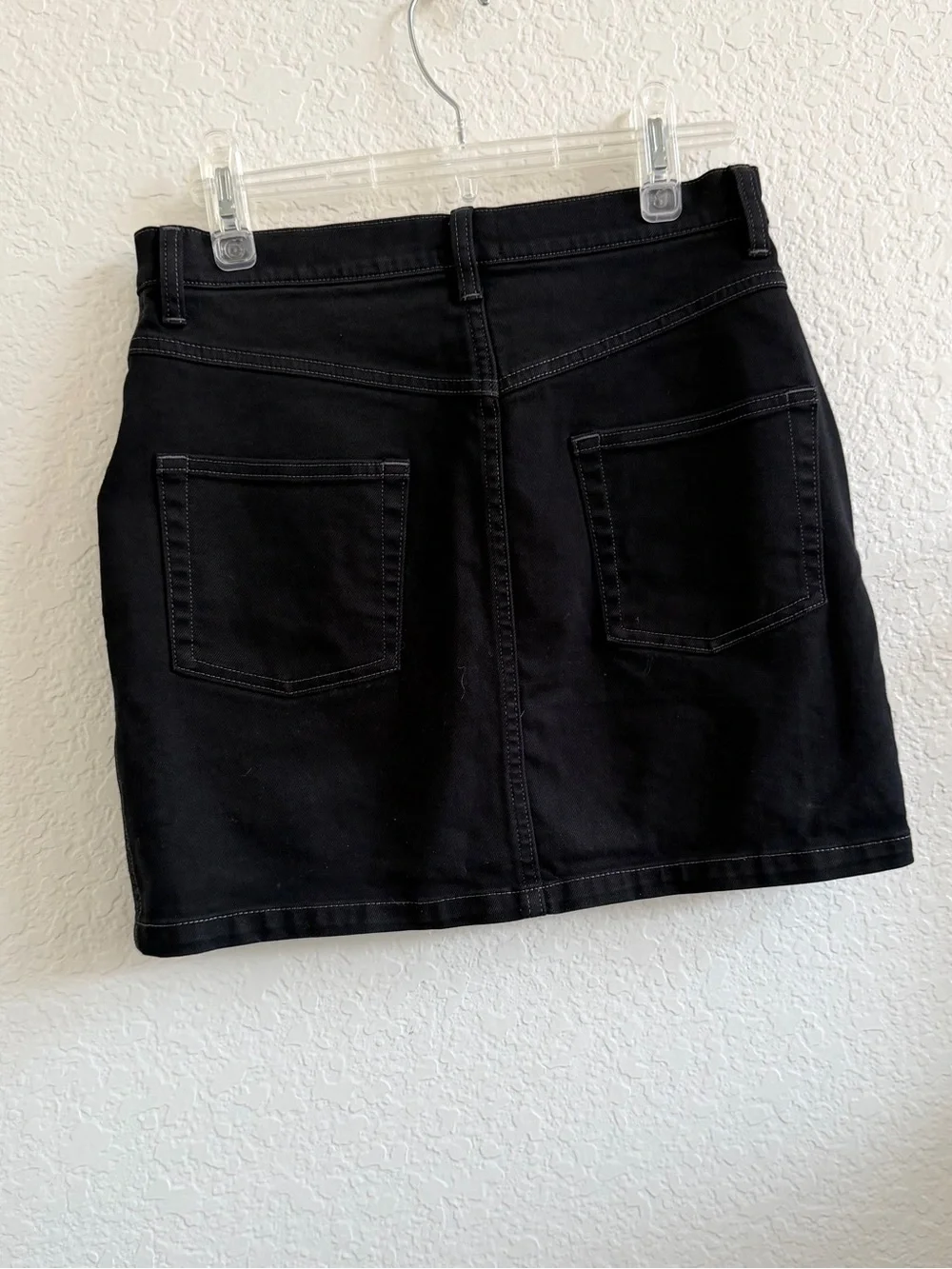 Aritzia Wilfred Denim Black Mini Skirt Classic Black 6